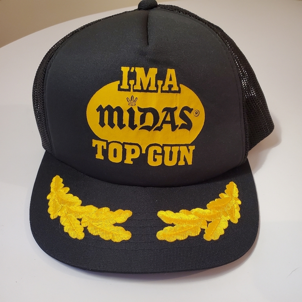 Vintage Midas Top Gun Mesh Snapback Trucker Hat Made in Korea
